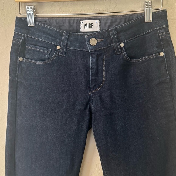 PAIGE Skyline Skinny Jeans Twilight Dark Denim Size 27 - Picture 6 of 16